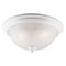 3 Light Flush Mount Ceiling Fixture White Finish with Frosted White Alabaster Glass