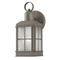 1 Light Nautical Wall Lantern Textured Rust Patina Finish on Steel with Ice Glass Panels