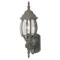 1 Light Wall Lantern Textured Rust Patina Finish on Cast Aluminum with Clear Beveled Glass Panels