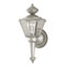 1 Light Wall Lantern Antique Silver Finish on Steel with Clear Glass Panels