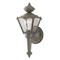 1 Light Wall Lantern Textured Rust Patina Finish on Steel with Clear Glass Panels