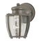 1 Light Wall Lantern Textured Rust Patina Finish on Steel with Clear Glass Panels