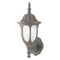 1 Light Wall Lantern Textured Rust Patina Finish on Cast Aluminum with Frosted Glass Panels