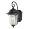 1 Light Wall Lantern Vintage Bronze Finish on Steel with Clear Crackle Glass