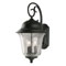 3 Light Wall Lantern Vintage Bronze Finish on Steel with Clear Crackle Glass