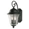 2 Light Wall Lantern Vintage Bronze Finish on Steel with Clear Crackle Glass