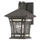 1 Light Wall Lantern Textured Rust Patina Finish on Solid Brass with Water Glass and Tiffany Accents
