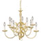 10 Light Williamsburg Style Chandelier Polished Brass Finish