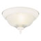 1 Light Flush Mount Ceiling Fixture Textured White Finish with Embossed Floral and Leaf Design Glass