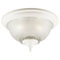 3 Light Flush Mount Ceiling Fixture Textured White Finish with Embossed Floral and Leaf Design Glass