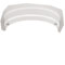 2 Light Flush Mount Ceiling Fixture White Finish with White and Clear Glass