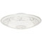 2 Light Semi-Flush Mount Ceiling Fixture White Finish with White Glass with Scroll Design