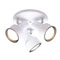 3 Light Multi-Directional Flush Mount Ceiling Fixture White Finish