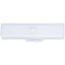 2 Light Wall Bracket with Ground Convenience Outlet White Finish Base with White Ceramic Glass