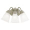 3 Light Wall Bracket Cobblestone Finish with Frosted Glass