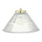 1 Light Wall Sconce Polished Brass Finish with Crystal Ribbed Glass