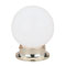 1 Light Flush Mount Ceiling Fixture Polished Brass Finish with White Glass Globe