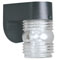 1 Light Hi-Impact Polypropylene Wall Lantern Black Finish with Clear Glass