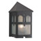 1 Light Wall Lantern Black Finish on Steel with Clear Textured Glass