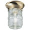 1 Light Porch Light Antique Brass Finish on Steel with Clear Glass