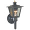 1 Light Wall Lantern Black Finish on Aluminum with Clear Glass Panels