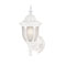 1 Light Wall Lantern White Powder Coated Finish on Cast Aluminum with Frosted Glass Panels