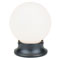1 Light Porch Light Black Finishl with White Glass Globe