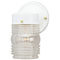 1 Light Jelly Jar White Finish on Steel with Clear Glass