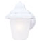 1 Light Wall Lantern White Powder Coated Finish on Cast Aluminum with Frosted Glass