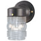 1 Light Jelly Jar Black Finish on Steel with Clear Glass