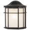 1 Light Wall Lantern Black Powder Coated Finish on Cast Aluminum with White Acrylic Lens