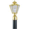 1 Light Post Top Lantern Polished Solid Brass with Clear Beveled Glass Panels