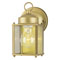 1 Light Wall Lantern Goldenrod Finish on Steel Clear Glass Panels