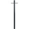 Lantern Post with Ground Convenience Outlet and Photo Cell Black Finish on Steel