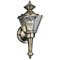 1 Light Wall Lantern Antique Solid Brass with Clear Glass Panels