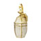 1 Light Wall Lantern Polished Solid Brass with Clear Curved Beveled Glass Panels