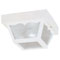 1 Light Hi-Impact Polypropylene Porch Light White Finish with Clear Textured Glass Panels