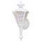 1 Light Coach Lantern White Finish on Steel with Clear Glass Panels