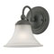 1 Light Wall Sconce Weathered Bronze Finish with Frosted Glass