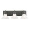 3 Light Wall Bracket Weathered Bronze Finish with Frosted Glass