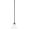1 Light Mini Pendant Weathered Bronze Finish with Frosted Glass