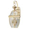 2 Light Wall Lantern Polished Brass PVD Finish on Stainless Steel and Brass with Clear Beveled Glass