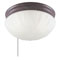 2 Light Flush Mount Ceiling Fixture with Pull Chain Sienna Finish with Frosted Fluted Glass