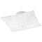 2 Light Semi-Flush Mount Ceiling Fixture White Finish with White and Clear Ruffled Glass