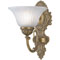 1 Light Wall Sconce Cozumel Gold Finish with Marbleized Alabaster Glass