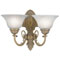 2 Light Wall Sconce Cozumel Gold Finish with Marbleized Alabaster Glass
