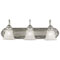 3 Light Wall Bracket Antique Pewter Finish with Clear Grain Glass