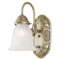 1 Light Wall Bracket with On/Off Switch Oyster Bronze Finish with Frosted Ribbed Glass