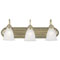 3 Light Wall Bracket Oyster Bronze Finish with Frosted Ribbed Glass
