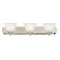 3 Light Wall Bracket Brushed Nickel Finish with Frosted White Alabaster Glass